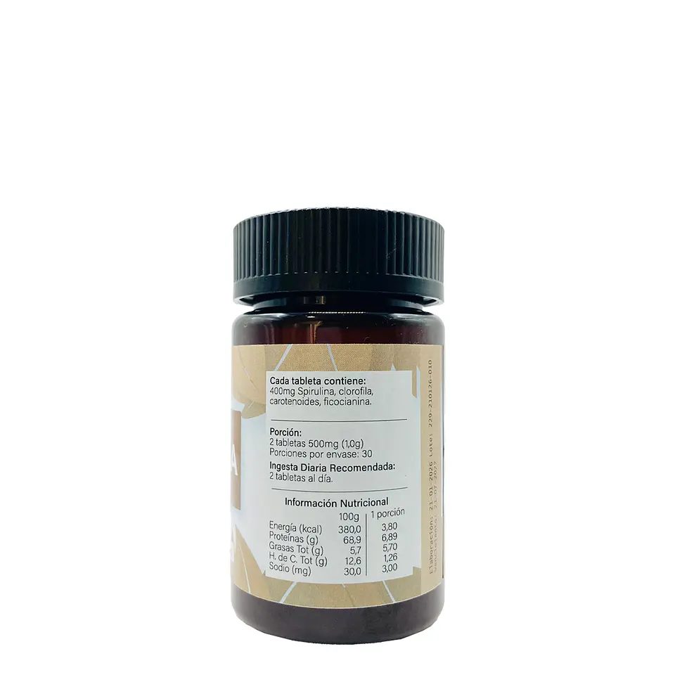 Spirulina, 60 tabletas 3