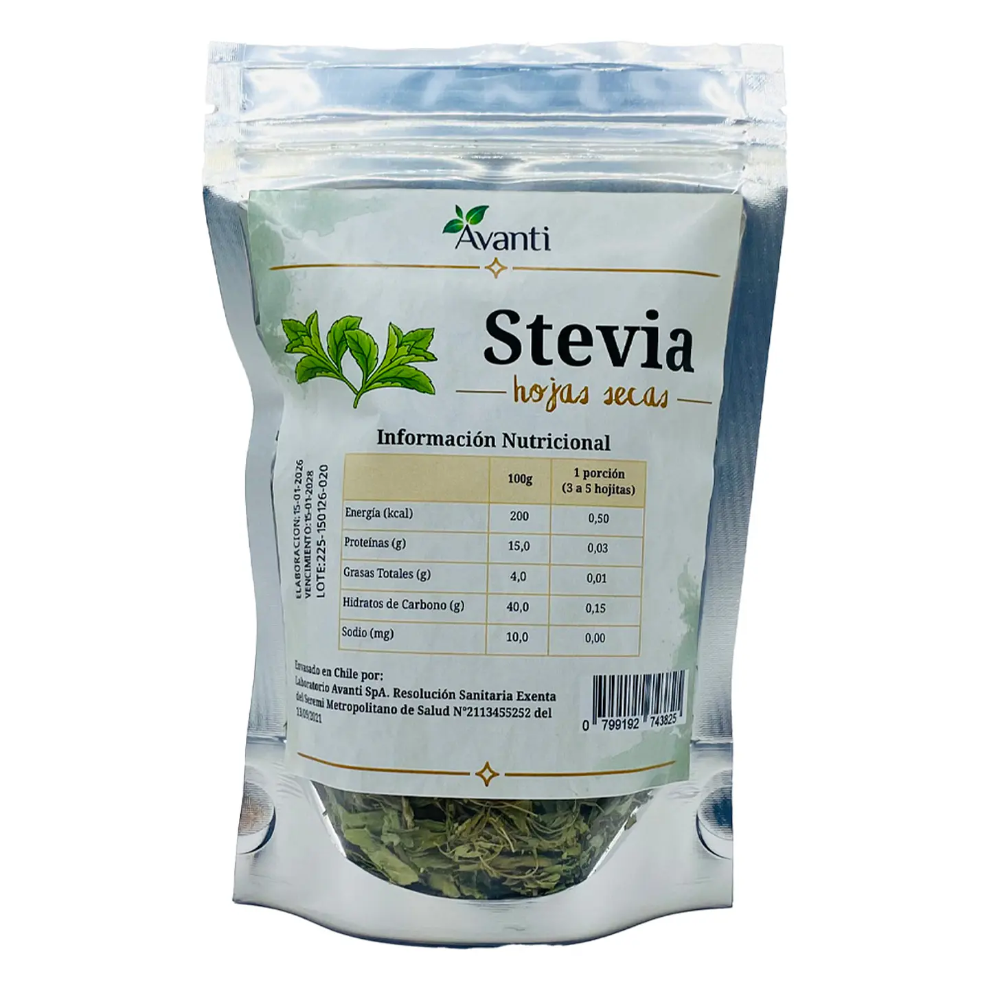Stevia en hojas, Doypack 20g 1