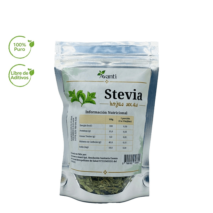Stevia en hojas, Doypack 20g 3