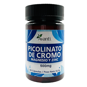 Picolinato de Cromo 200mcg, 60 cápsulas