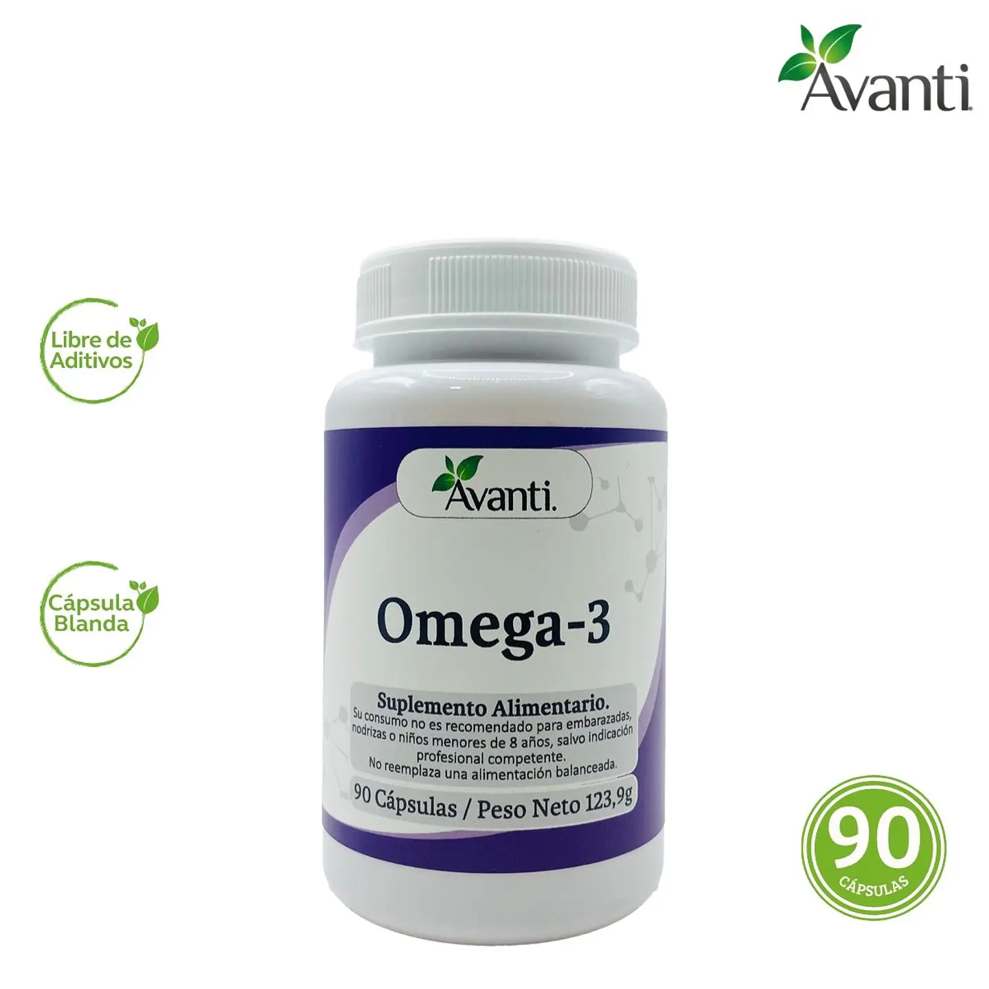 Omega-3, frasco 90 cápsulas blandas. 4
