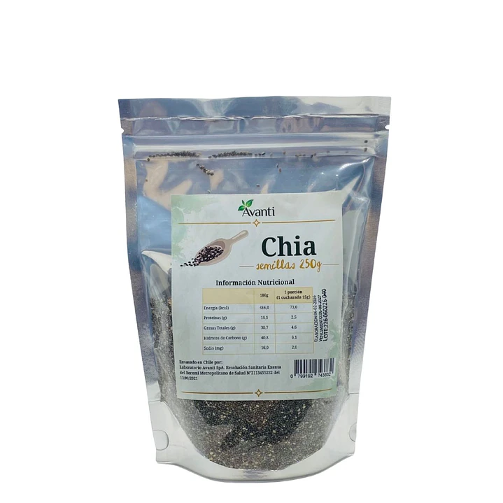 Chia semillas, Doypack 250g 2