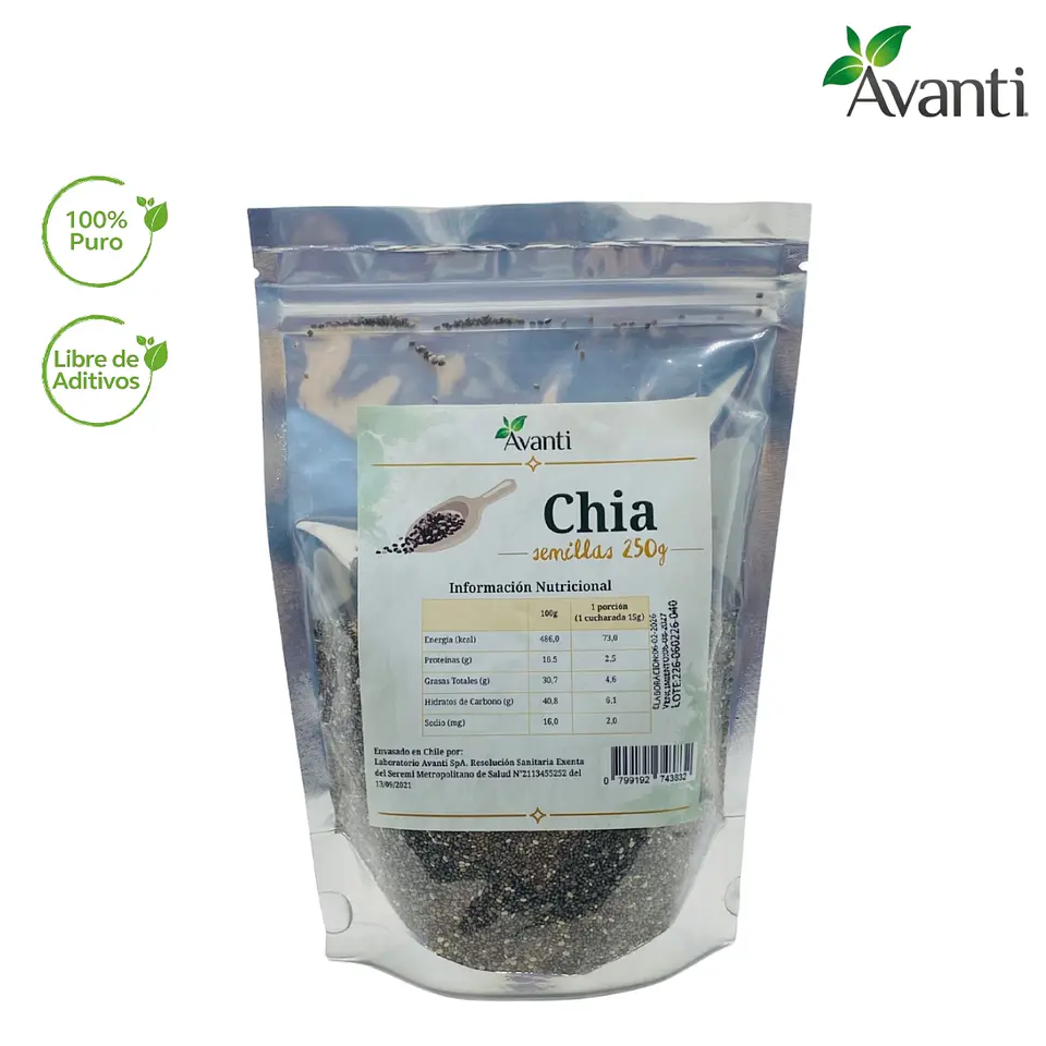 Chia semillas, Doypack 250g 3