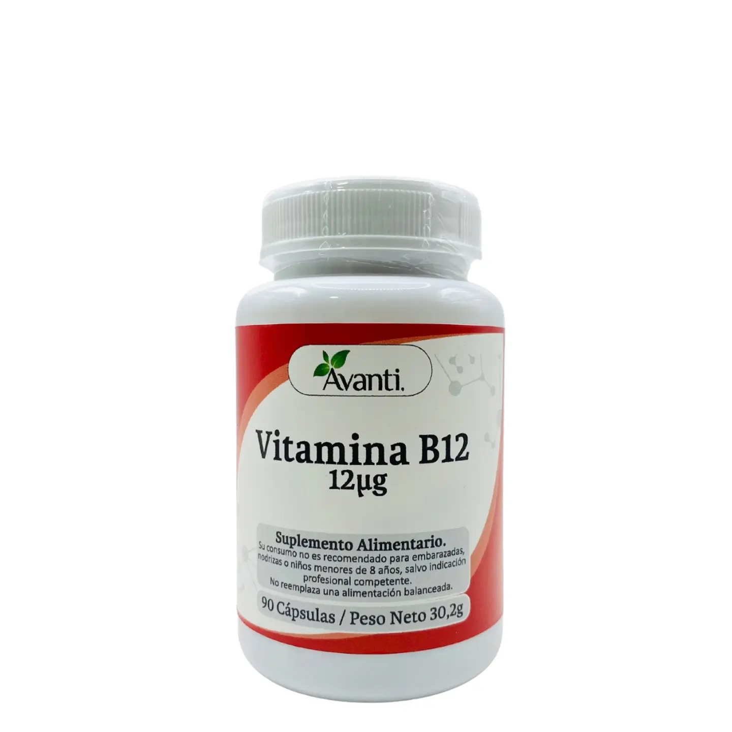 Vitamina B12 12mcg, 60 cápsulas vegetales 2