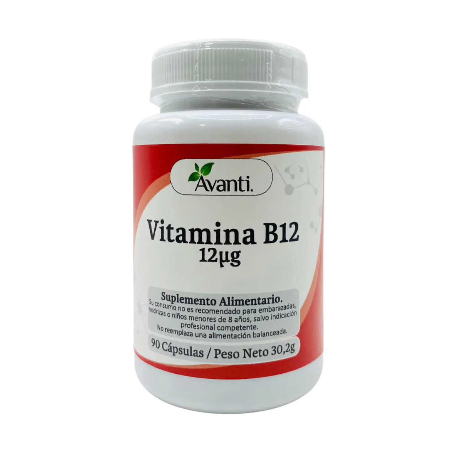 Vitamina B12 12mcg, 60 cápsulas vegetales 1