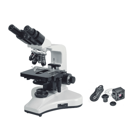 Microscopio Binocular Kohler 40x-1000x, Profesional, Iluminación LED, Veterinario, Laboratorio Clinico. Incluye Camara
