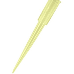 Puntas amarillas para micropipetas, con corona, 10-100 ul., (1000xpq)