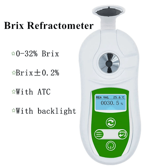 Refractometro Digital 0 ~ 32% Brix, Modelo Pal-103 , Bateria AAA