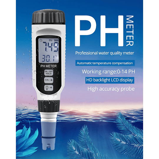 Medidor portátil de PH, Probador de Calidad del Agua, Acidometer del acuario, Acidimeter agua, PH acidez de PH818