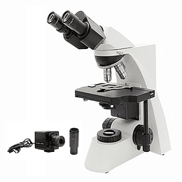 Microscopio Incluye Cámara 8MP Avanzado Kohler, Binocular, Objetivos Planos, 40x-1000x, Investigacion, Profesional, Veterinario, Laboratorio Clinico