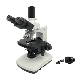 Microscopio TrinoII, Incluye Cámara 5MP, Seidentopf, 40x-1000x, Trinocular, Led 3W, Educacional, Veterinario, Laboratorio Clinico