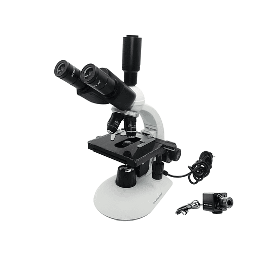 Microscopio Trinocular, Incluye Camara 8MP, 40x-1000x, Siedentopf, Iluminacion Led 3W, Modelo T1, Educacional, Veterinario, Laboratorio