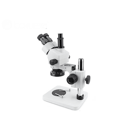 Microscopio Stereo Trinocular Baku 7x - 45x, Anillo LED