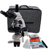 Microscopio Trinocular Led 40x-1600x, Mod. BL-220TV , Bolso de Transporte, doble Led, Educacional