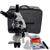 Microscopio Trinocular Led 40x-1600x, Mod. BL-220TV , Bolso de Transporte, doble Led, Educacional