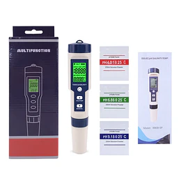Ph Digital 5 en 1, TDS, EC, PH, Salinidad, Temperatura