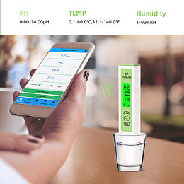 PH inteligente con Bluetooth, medidor Digital de humedad y temperatura, aplicación en línea, 3 en 1