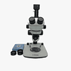 Microscopio Stereo Trinocular 3.5x-100x Zoom Incluye Cámara 5MP, Led Transmitida e incidente , Barlow 0.5x - 2.0x, Simul Focal, Model TB