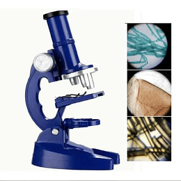 Microscopio biológico de laboratorio Led para niños, experimento de ciencia escolar, educación, juguetes científicos, regalos para niños, 100x, 200x, 450x