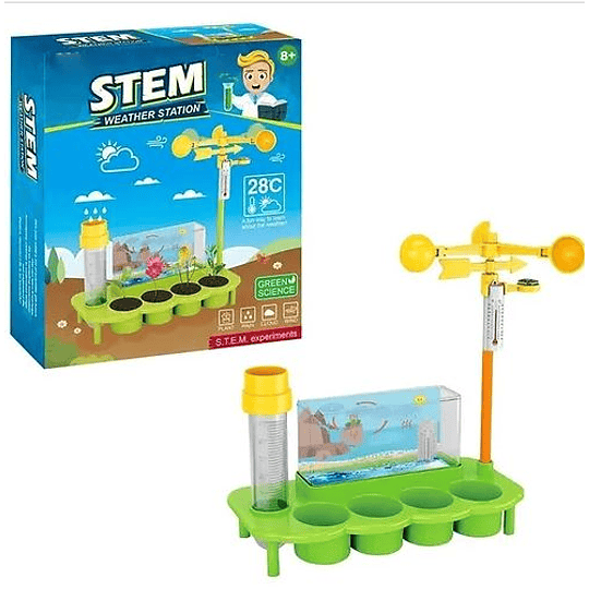 STEM WEATHER STATION kit de juguetes ciencia Estación Meteorológica +8