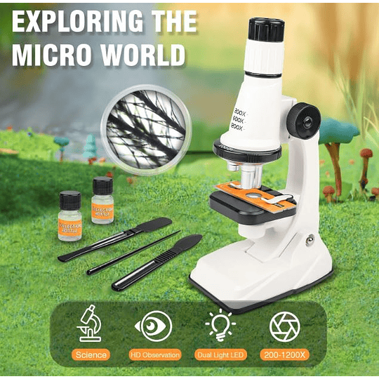 Microscopio niños juego de ciencias