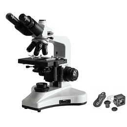 Microscopio Trinocular, Kohler, Incluye Camara 5MP, 40x-1000x, Trinocular, Mod Trino III, Profesional, Acromatico, Iluminación LED, Veterinario, Laboratorio