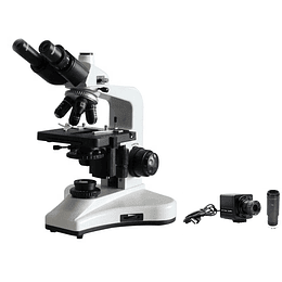 Microscopio Trinocular, Incluye Camara 8MP, 40x-1000x, Trinocular, Profesional, Acromatico, Iluminación LED Kohler, Veterinario, Laboratorio