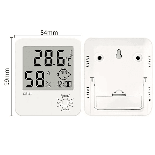 termometro higrometro maxima y minima modelo  LX8111 ideal para jardín infantil