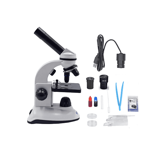 Microscopio Monocular con Camara, 40x-640x con Set, Dual Led, Marca JoanLab, Educacional, Mod. XSP60, LED, Inalambrico