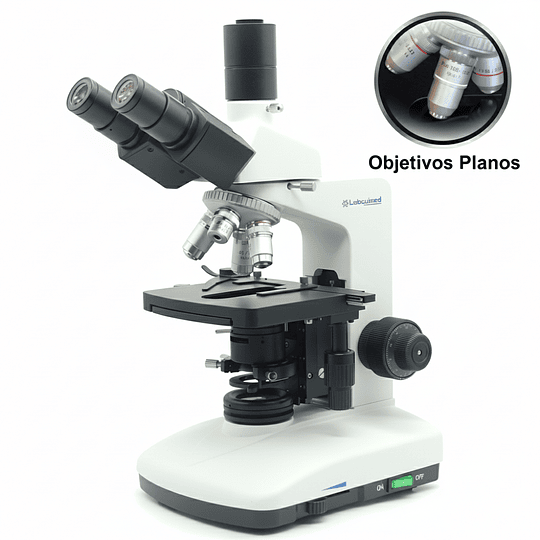 Microscopio Trinocular Profesional 1000x, Plan Acromático, Cuerpo de Metal, Modelo T2-SP, Siedentopf, Led 3W, Educacional, Veterinario, Laboratorio