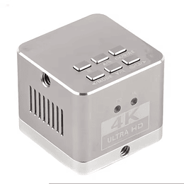 Cámara para Microscopio Digital 4K UHD - Sensor Sony IMX415, Salida HDMI/USB-C, Montura C/CS, adaptador 0.5x, sd 32gb