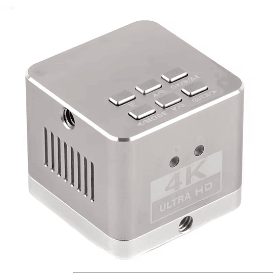 Cámara para Microscopio Digital 4K UHD - Sensor Sony IMX415, Salida HDMI/USB-C, Montura C/CS, adaptador 0.5x, sd 32gb