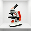 Microscopio Monocular Duo Educacional 40X-2000X, Bolso, cuerpo de metal, con kits y accesorios.