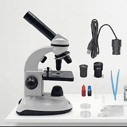 Microscopio Monocular con Camara, 40x-640x con Set, Dual Led, Marca JoanLab, Educacional, Mod. XSP60, LED, Inalambrico