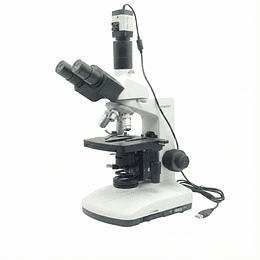 Microscopio Trinocular Profesional, Camara 4MP, Plan Acromatico, Seidentopf, Cuerpo de Metal, 40x-1000x, Modelo T2-SP, Led 3W, Educacional, Veterinario, Laboratorio