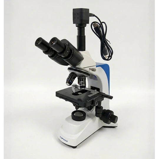 Microscopio Trinocular Camara 8MP 4K, Labquimed 40x-1000x, Modelo T1-XT, Led, Veterinario, Laboratorio, Educacional