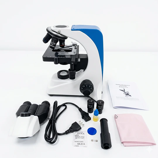 Microscopio Trinocular Camara 5MP, Labquimed 40x-1000x, Modelo T1-XT, Led, Veterinario, Laboratorio, Educacional