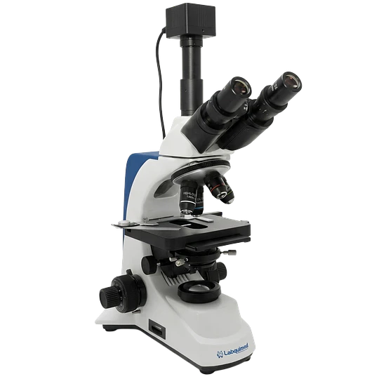 Microscopio Trinocular Camara 4MP, Labquimed 40x-1000x, Modelo T1-XT, Led, Veterinario, Laboratorio, Educacional