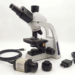 Microscopio Biológico Trinocular de 40x a 1000x T1-OMD con camara 4 mp