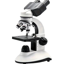 Microscopio Binocular Educacional, Dual, 40x-2500x, Led, Batería, Accesorios.