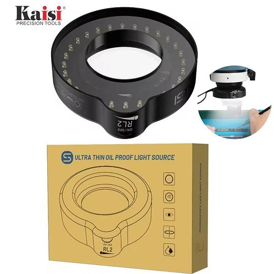 Anillo led KAISI Para microscopio estereo, No compatible con Barlow 0,5x