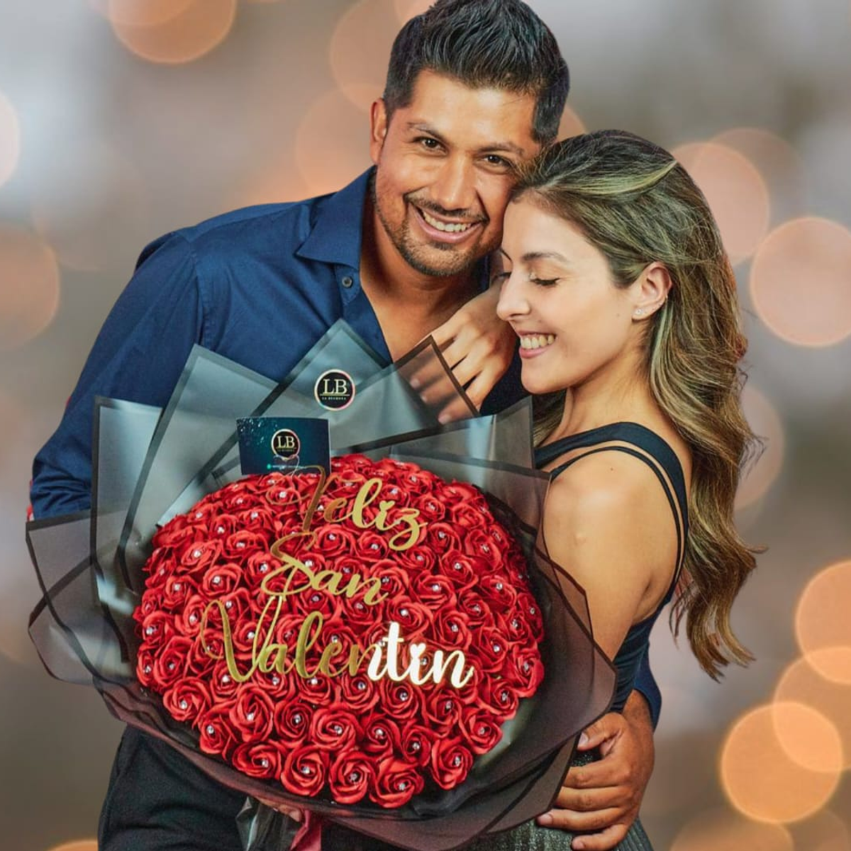 Buchon de 100 Rosas con Frase San valentin 1