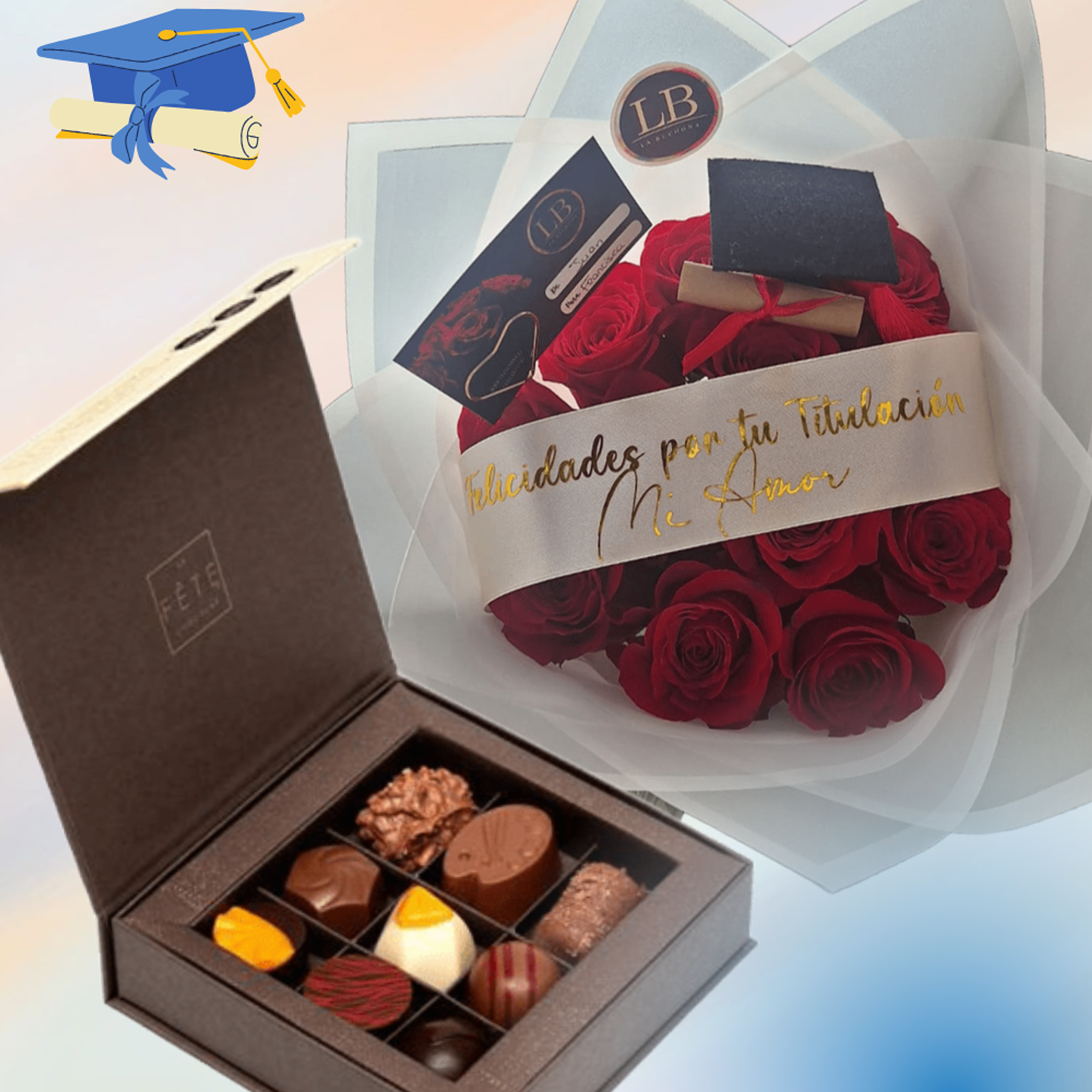 Rosas + Chocolates La Fete🎓💙 1