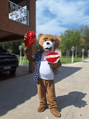Oso serapio + Ramo de 25 rosas naturales 