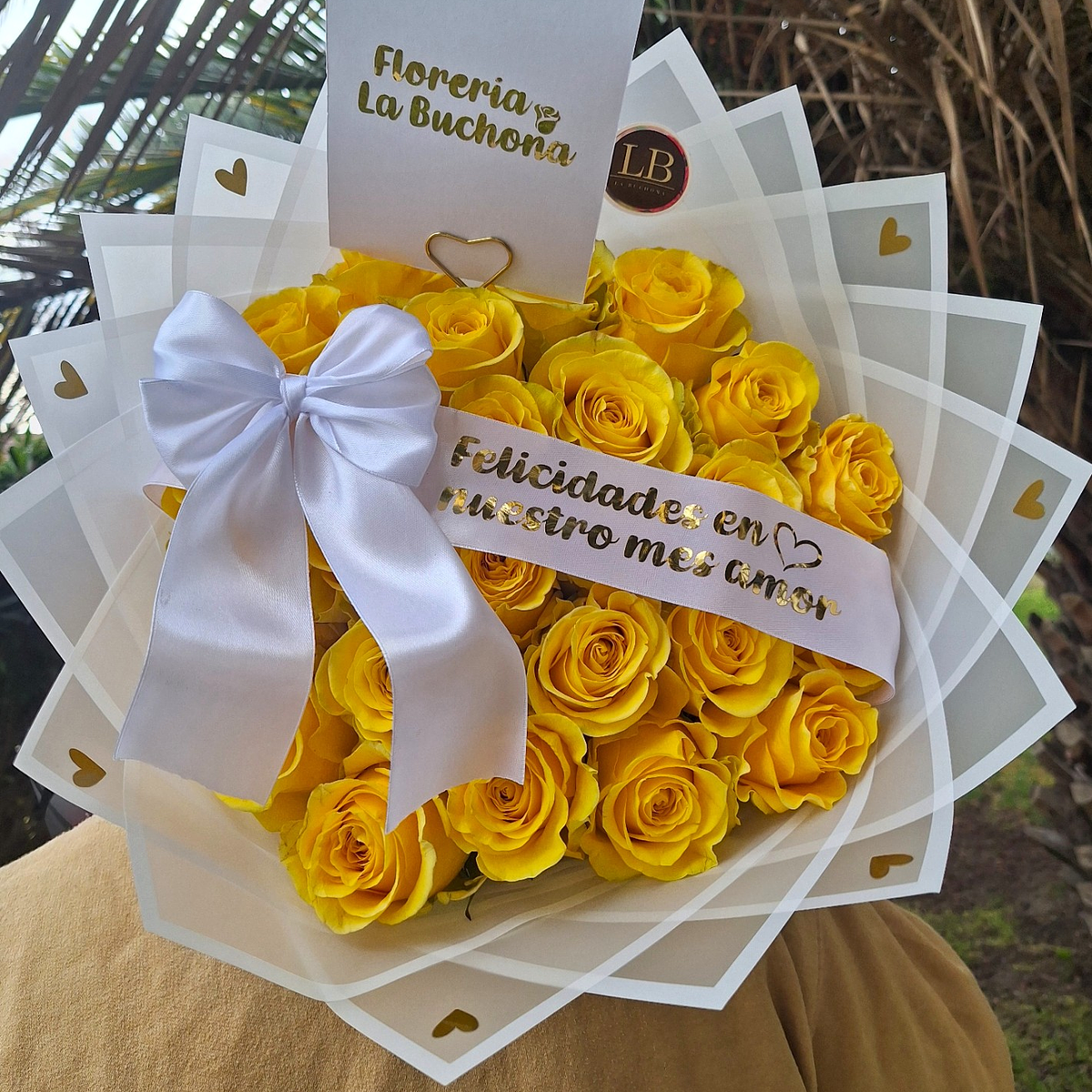 Ramo de 25 Rosas Amarillas Naturales  2