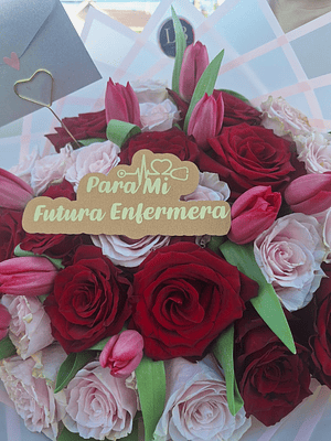 Mix de Rosas Naturales + Tulipanes 