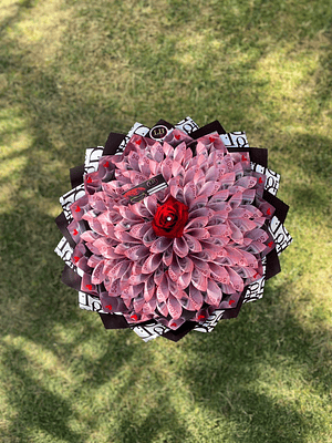 Ramo de Billetes con Rosas Natural 