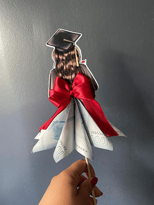 Topper de Graduada con dinero 