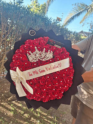 Buchon de 100 Rosas con Frase San valentin