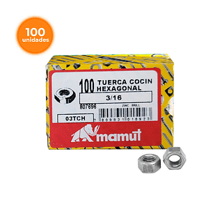 Tuerca Hexagonal 10-24 – Pack 100 Unidades – Mamut